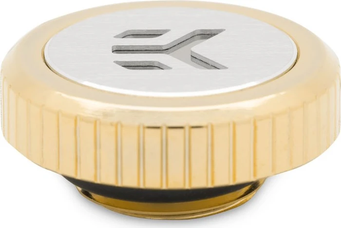 EK Water Blocks Quantum Line EK-Quantum Torque Plug mit Logo, G1/4", gold