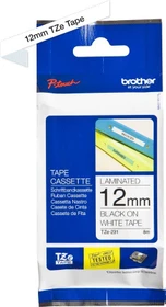 Brother TZe-231 Beschriftungsband,  12mm, schwarz/weiß