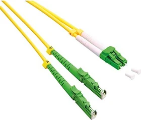 Roline / Secomp LSOH LWL Duplex Kabel, OS2, 2x LC-APC Stecker/2x LSH-APC Stecker, 2m, gelb