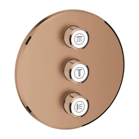 Grohe Grohtherm SmartControl Kontrollfeld mit 3 Ventilen warm sunset gebürstet