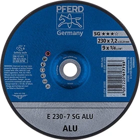 Pferd E 230-7 SG ALU Schleifscheibe, 230x7.2x22.23mm, 10 Stück