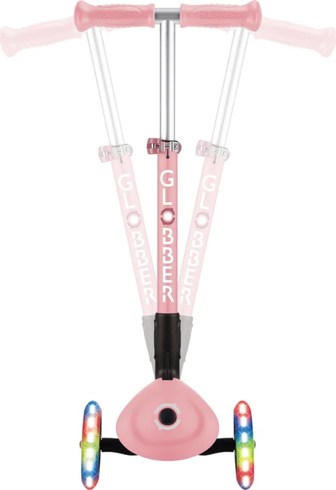 Globber Foldable Lights Kickboard pale pink