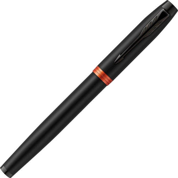 Parker IM Vibrant Rings all-black/flame schwarz, rechte Hand, mittel, Geschenkbox