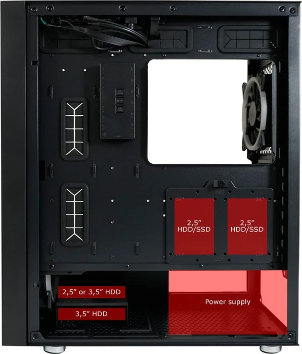 LC-Power Gaming 802B Black_Wanderer_X, schwarz, Glasfenster