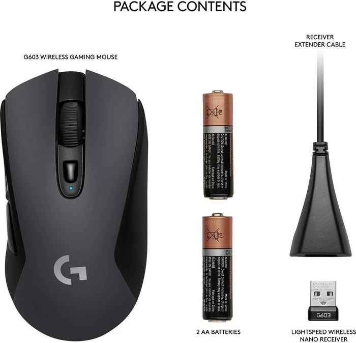 Logitech G603 Lightspeed, USB, Bluetooth