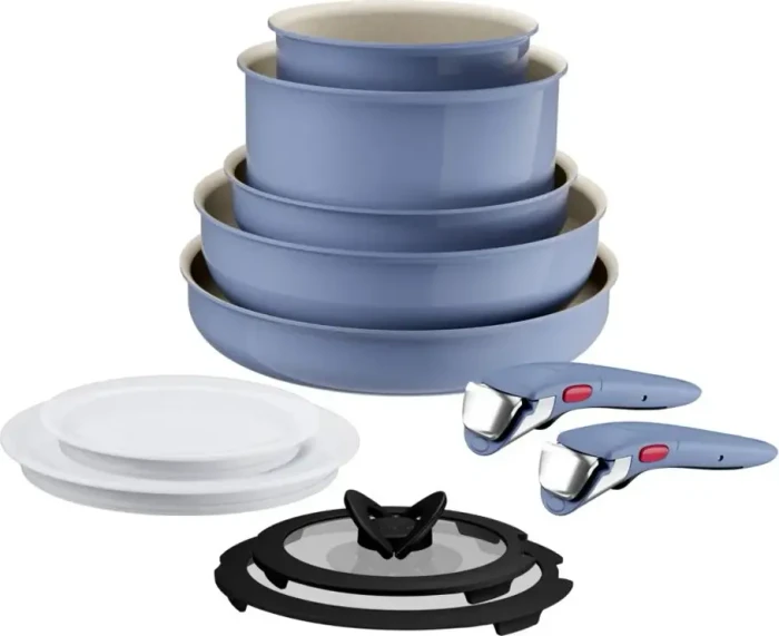 Tefal L829SB Ingenio Serenity Kochgeschirr-Set blue salt, 11-tlg.