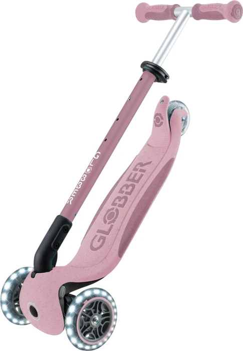 Globber Go Up Deluxe Lights Ecologic 360° Kickboard berry