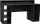 Forte Tezaur Gaming Schreibtisch 160x72cm schwarz/schwarz (TZRB211B3-Z113)