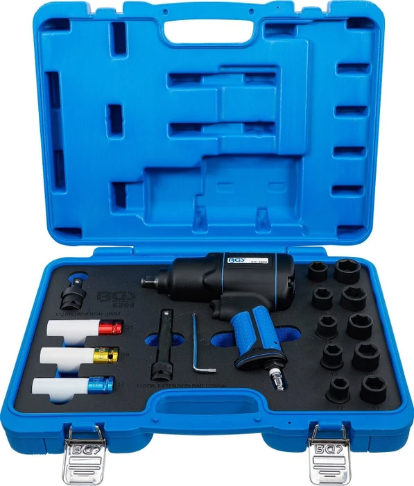 BGS technic Druckluft-Schlagschrauber inkl. Koffer + Zubehör