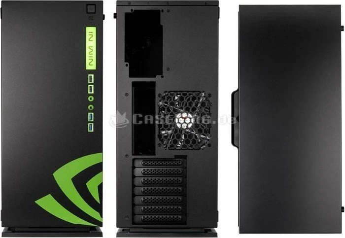 In Win 303 NVIDIA Edition schwarz, Glasfenster