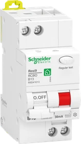 Schneider Electric FI/LS-Schalter Resi9 1P+N, 13A, B-Char., 30mA, Typ F, 6kA