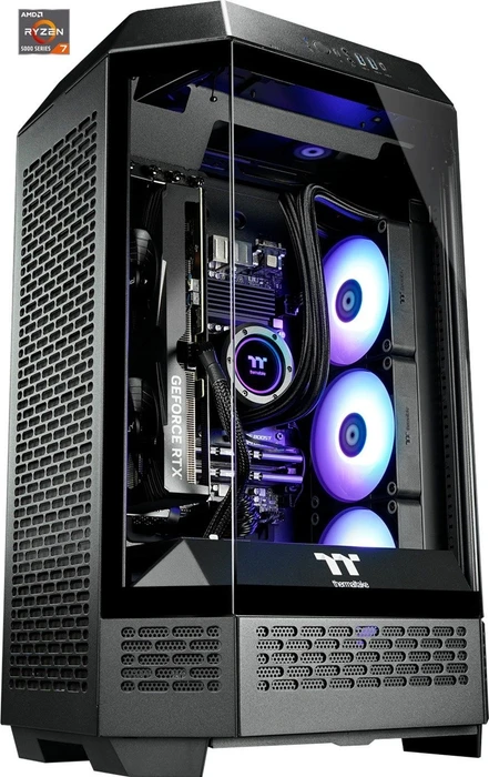 Thermaltake FTW Tower 300, Black, Ryzen 7 5700X3D, 32GB RAM, 1TB SSD, GeForce RTX 4070 SUPER