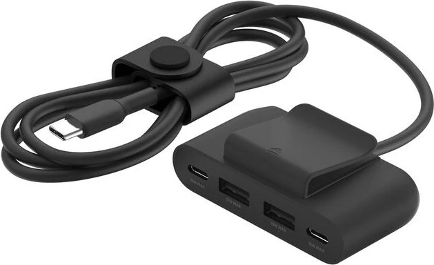 Belkin BoostCharge 4-Port USB Splitter, schwarz, USB-C [Stecker]