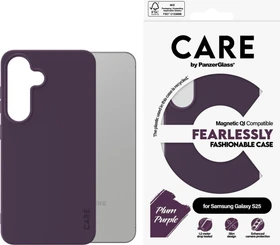 PanzerGlass Care Fashionable Case Magnetic Qi für Samsung Galaxy S25 Plum Purple