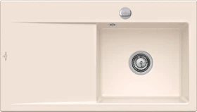 Villeroy & Boch Subway Style 50 Einbau Becken rechts mit Ablauffernbedienung crema