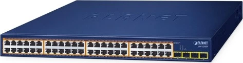 Planet GSW Rackmount Gigabit Switch, 48x RJ-45, 4x SFP, 370W PoE+