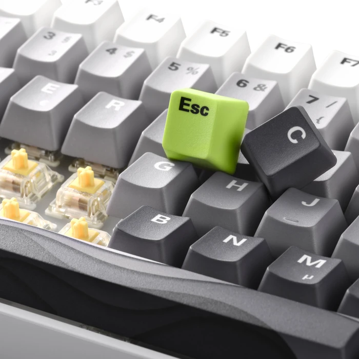 Sharkoon Skiller SGK50 S3 Design Bundle D5 - XXL Mousemat+Keycaps, Kunststoff (PBT) Double-Shot, schwarz/weiß, 85 Tasten, ISO-DE