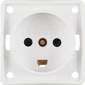 Berker Integro FLOW Steckdose Dänemark, polarweiß matt