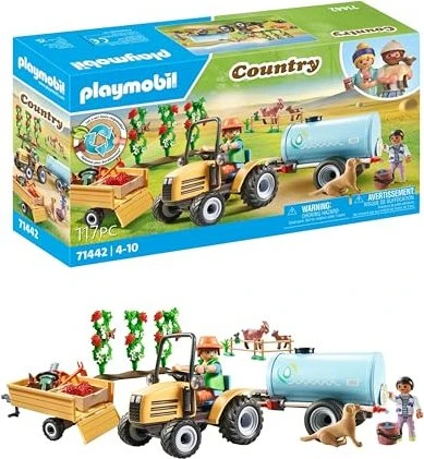 playmobil Country Traktor mit Anhänger und Wassertank