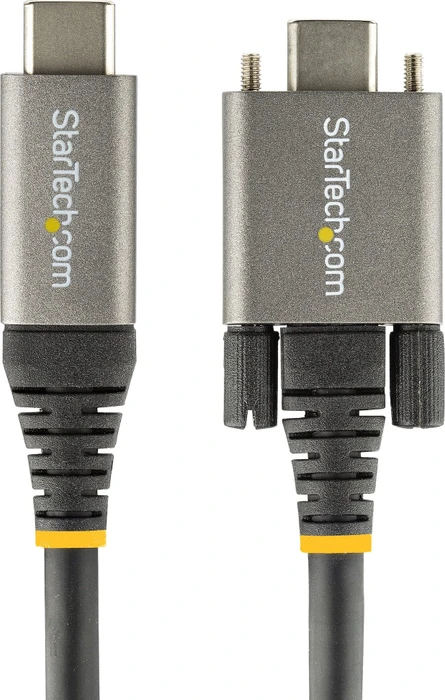 StarTech USB 3.1 Kabel mit Seitenschraubverriegelung, USB-C 3.1 [Stecker]/USB-C 3.1 [Stecker, verschraubbar] schwarz, 1m