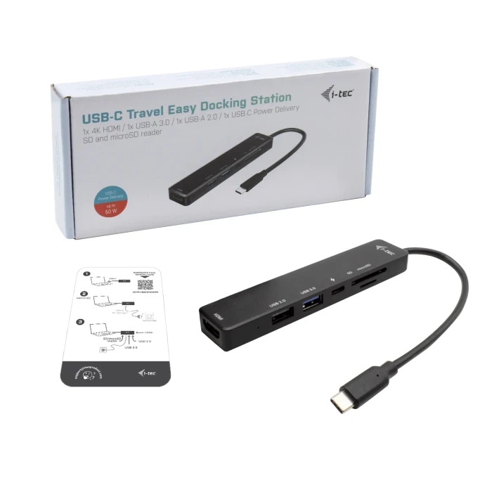 i-tec USB-C Travel Easy Dock 4K HDMI + Power Delivery 60W, USB-C 3.0 [Stecker]