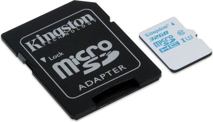 Kingston Action Camera R90/W45 32GB Kit, UHS-I U3, Class 10