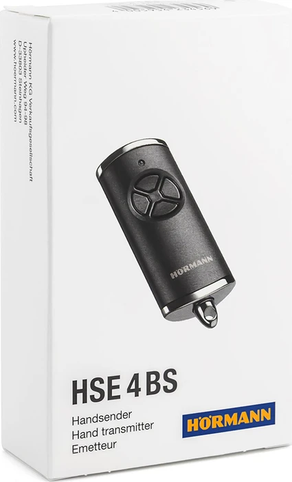 Hörmann HSE 4 BiSecure Handsender für Garagentor 4-Kanal, Struktur schwarz