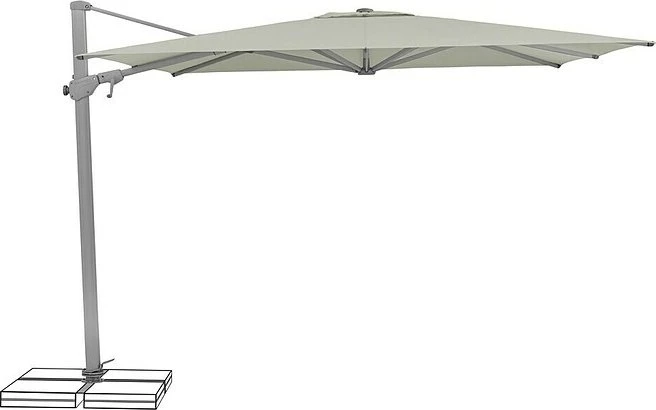 Suncomfort by Glatz Varioflex Sonnenschirm 013 300x300cm grau