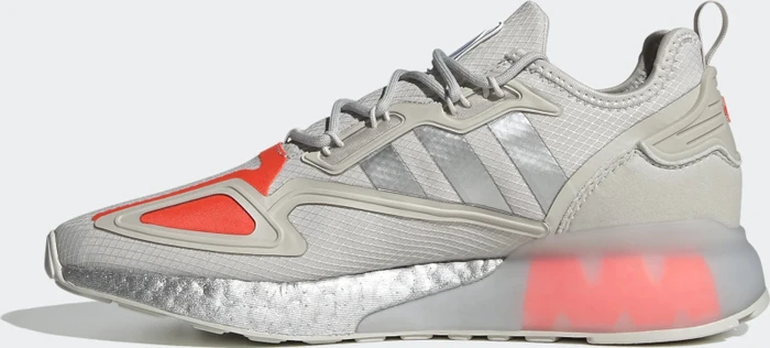 adidas ZX 2K Boost grey one/silver metallic/solar red (Herren)