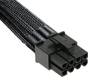 NZXT 6/8-Pin PCIe Verlängerung 45cm, sleeved schwarz