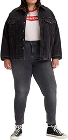 Levi's 721 High Rise Skinny Plus Jeans black worn in (Damen)