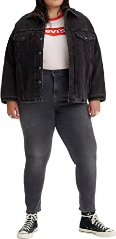 Levi's 721 High Rise Skinny Plus Jeans black worn in (Damen)