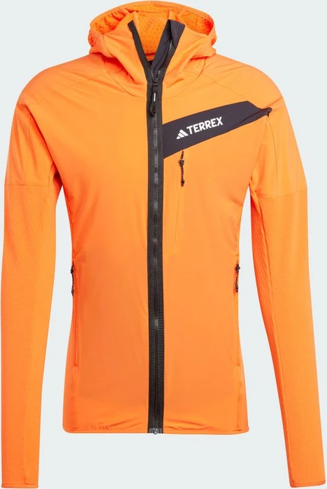 adidas Terrex Techrock Hooded Wind Fleece Jacke semi impact orange (Herren)