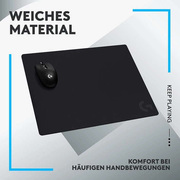 Logitech G740 Large Thick Gaming Mouse Pad, 400x460mm, schwarz
