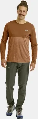 Ortovox 150 Cool Logo Funktionsshirt langarm bristle brown (Herren)