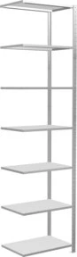 Schulte Lagertechnik Multiplus 150 Anbauregal 75x300x50cm lichtgrau