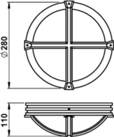 albert 6230 Wand-/Deckenleuchte braun-messing