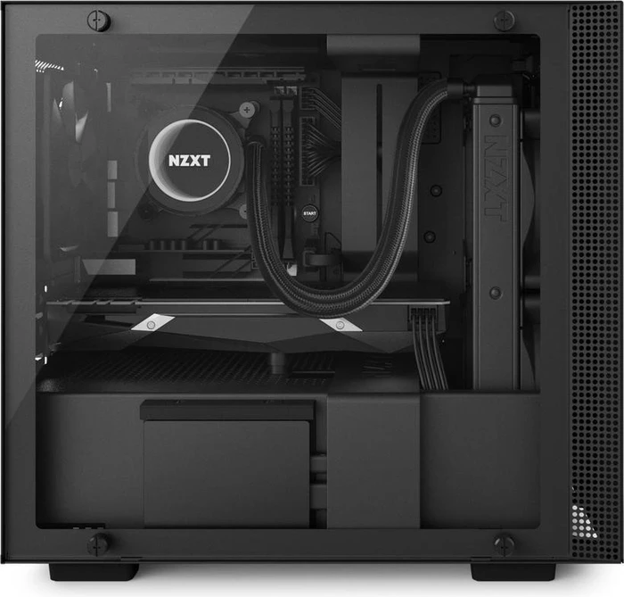 NZXT H200i, schwarz, Glasfenster, Mini-ITX