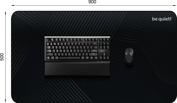 be quiet! Mousepad XL, 900x500mm, schwarz
