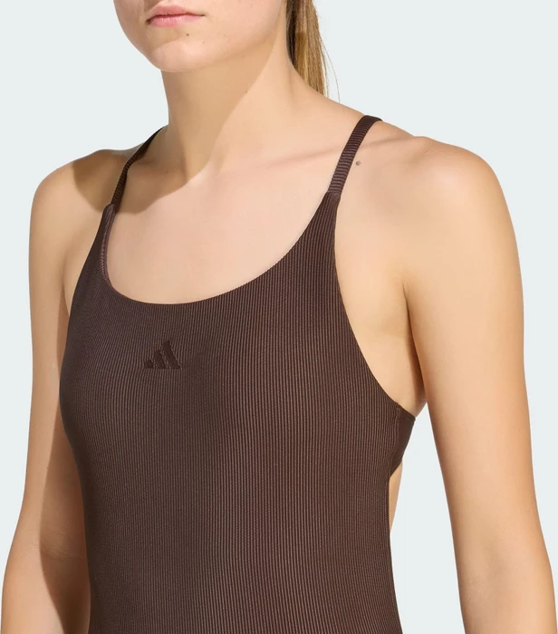 adidas Iconisea Ribbed Padded Badeanzug aurora coffee (Damen)