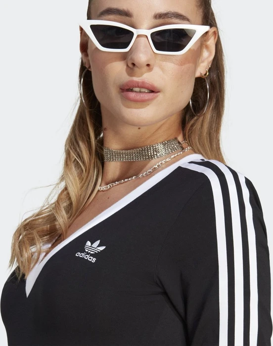 adidas Adicolor Classics 3-Streifen Maxi Kleid schwarz (Damen)