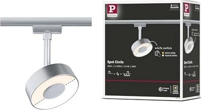 Paulmann URail Circle Schienensystem LED Spot 5W chrom matt, 1 Stück