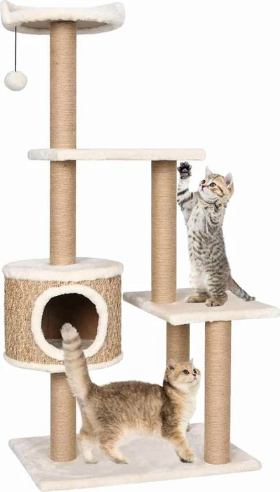 vidaXL Katzen-Kratzbaum, 123cm, braun/beige