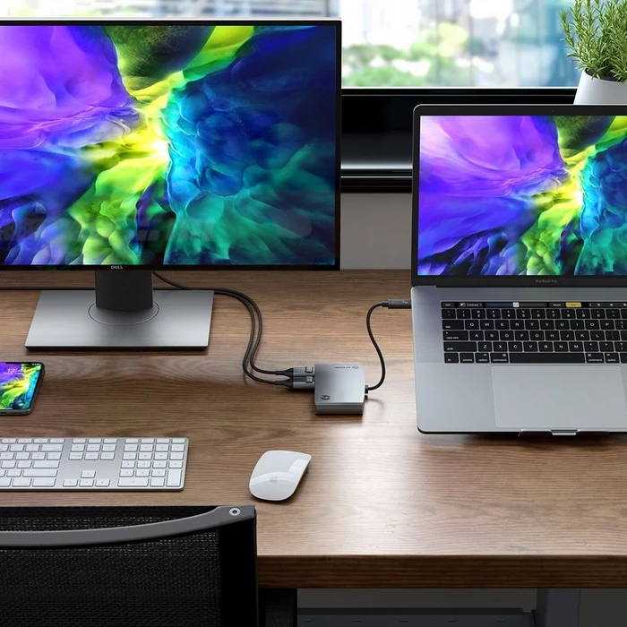 Alogic Portable Docking Station Dual DisplayPort, Space Grey, Thunderbolt 3 [Stecker]