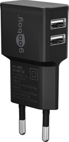 Wentronic Goobay USB-A Dual-Ladegerät 12W schwarz