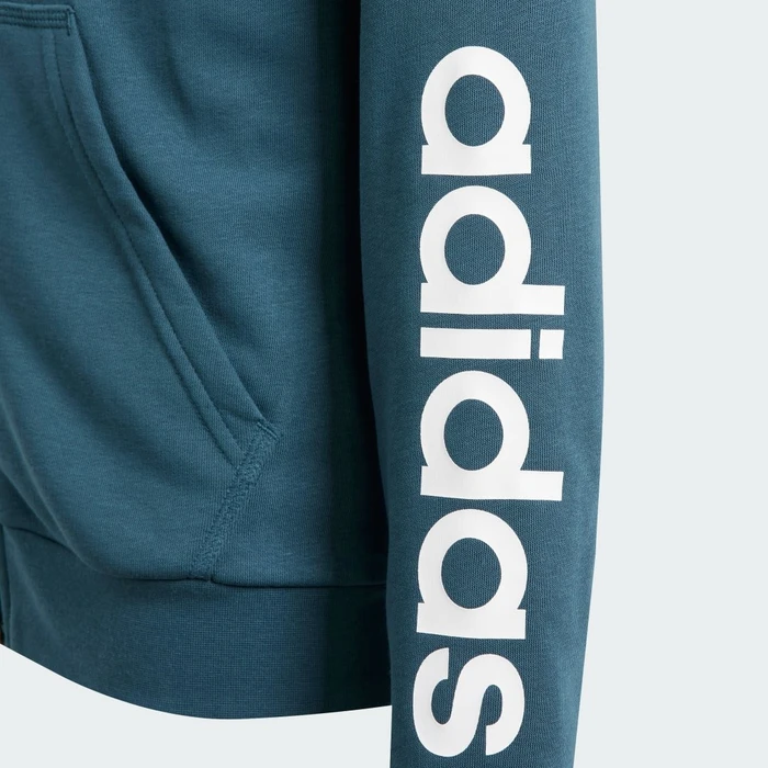 adidas Essentials Linear Logo Kapuze Hoodie arctic night/white (Junior)