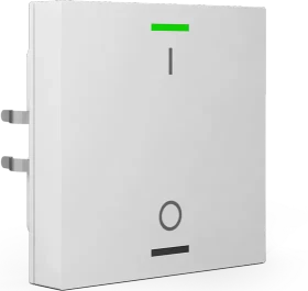 MDT Taster Light 55 1-fach reinweiß glänzend, Symbol I/O