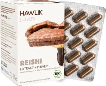 Hawlik Reishi Extrakt + Pulver Kapseln, 120 Stück