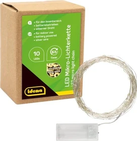 Idena Micro Lichterkette LED 10x warmweiß