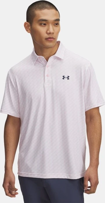 Under Armour Playoff 3.0 Poloshirt kurzarm white/prime pink/downpour gray (Herren)